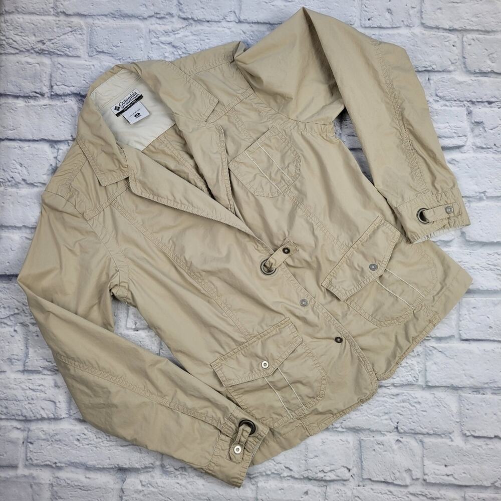 Columbia Ladies Bone Cotton Blazer size Medium